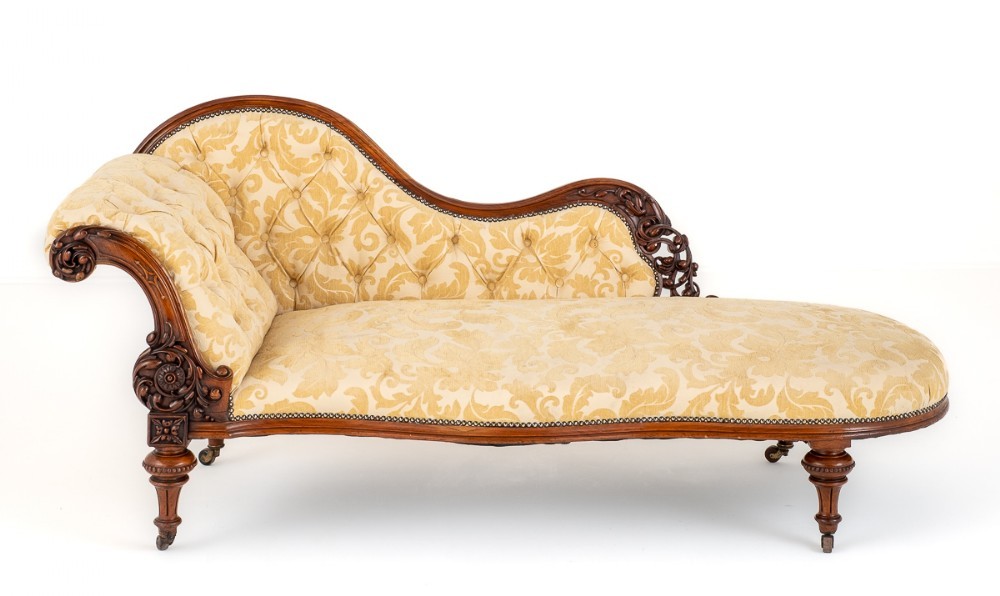 Victorian Chaise Longue Seat Couch 1860