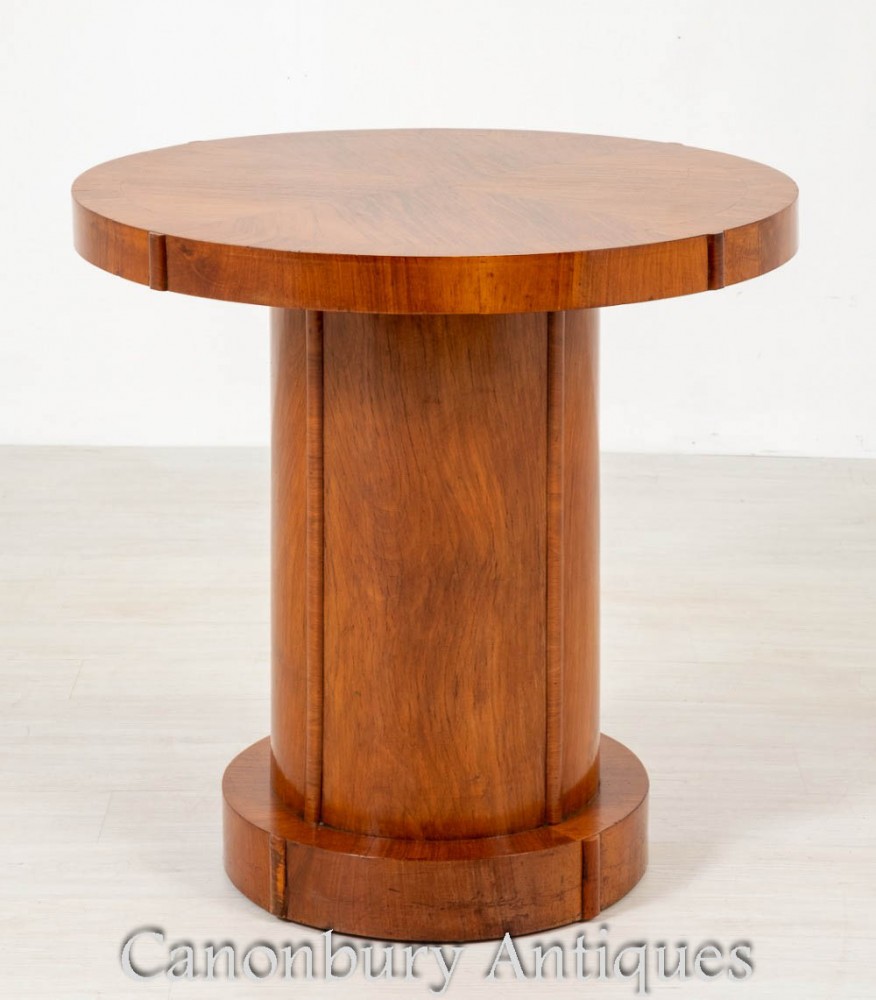 Vintage Art Deco Side Table - Walnut 1930