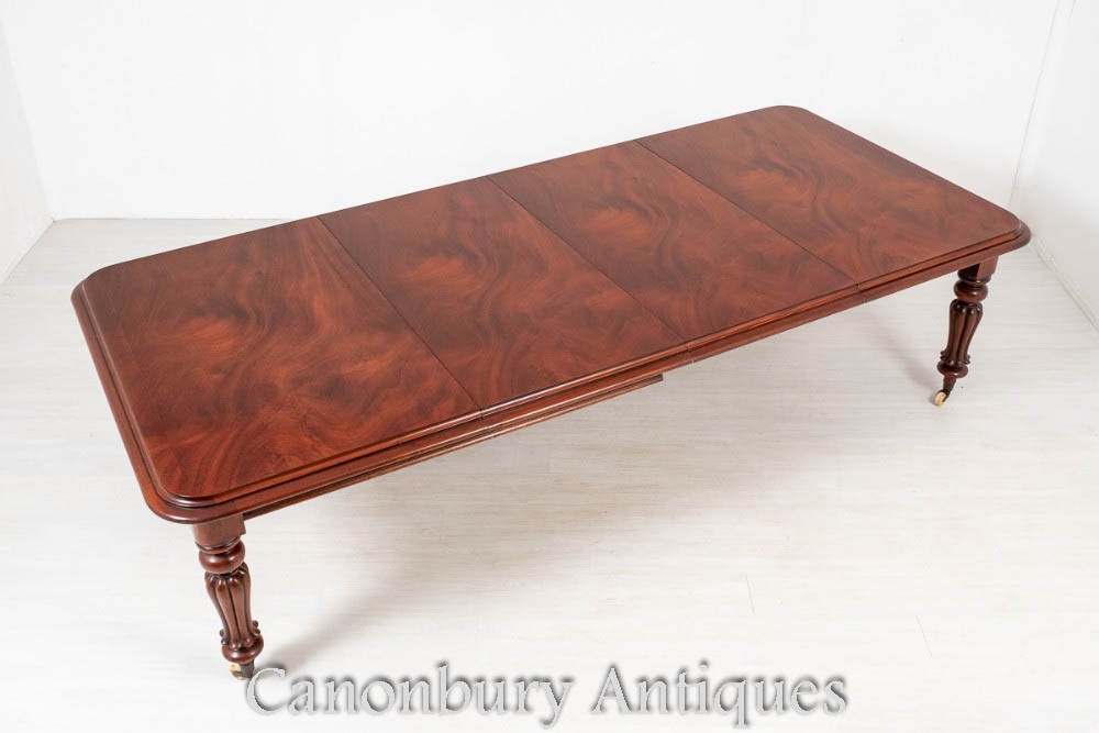 William IV Dining Table - Extending Mahogany Antique Tables
