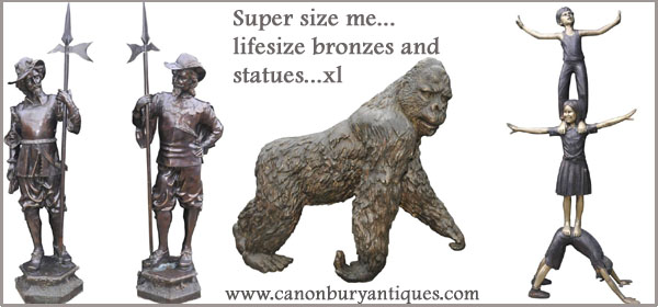 Large bronzes and other architectural salvage antiques