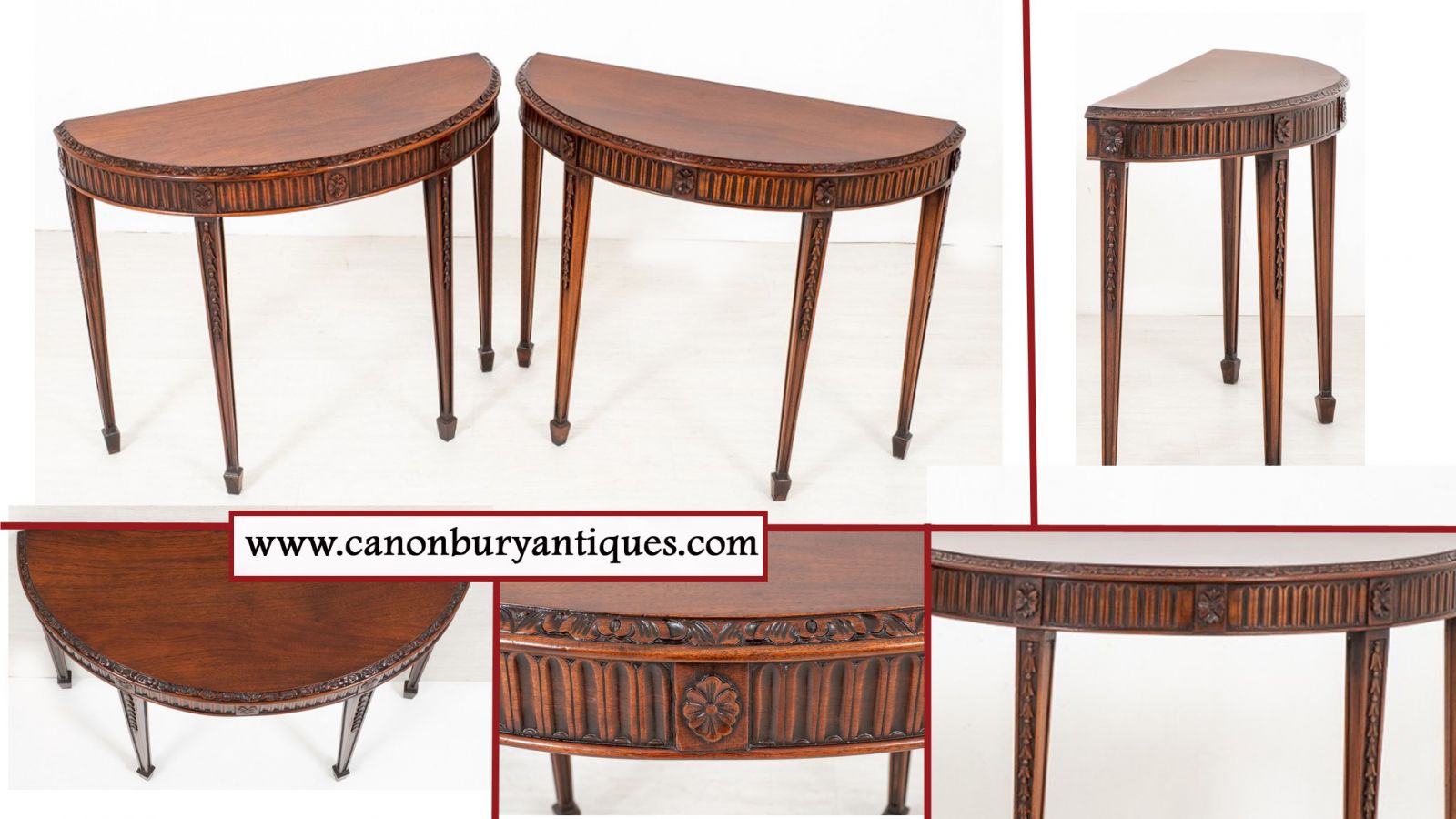 Pair Regency console tables