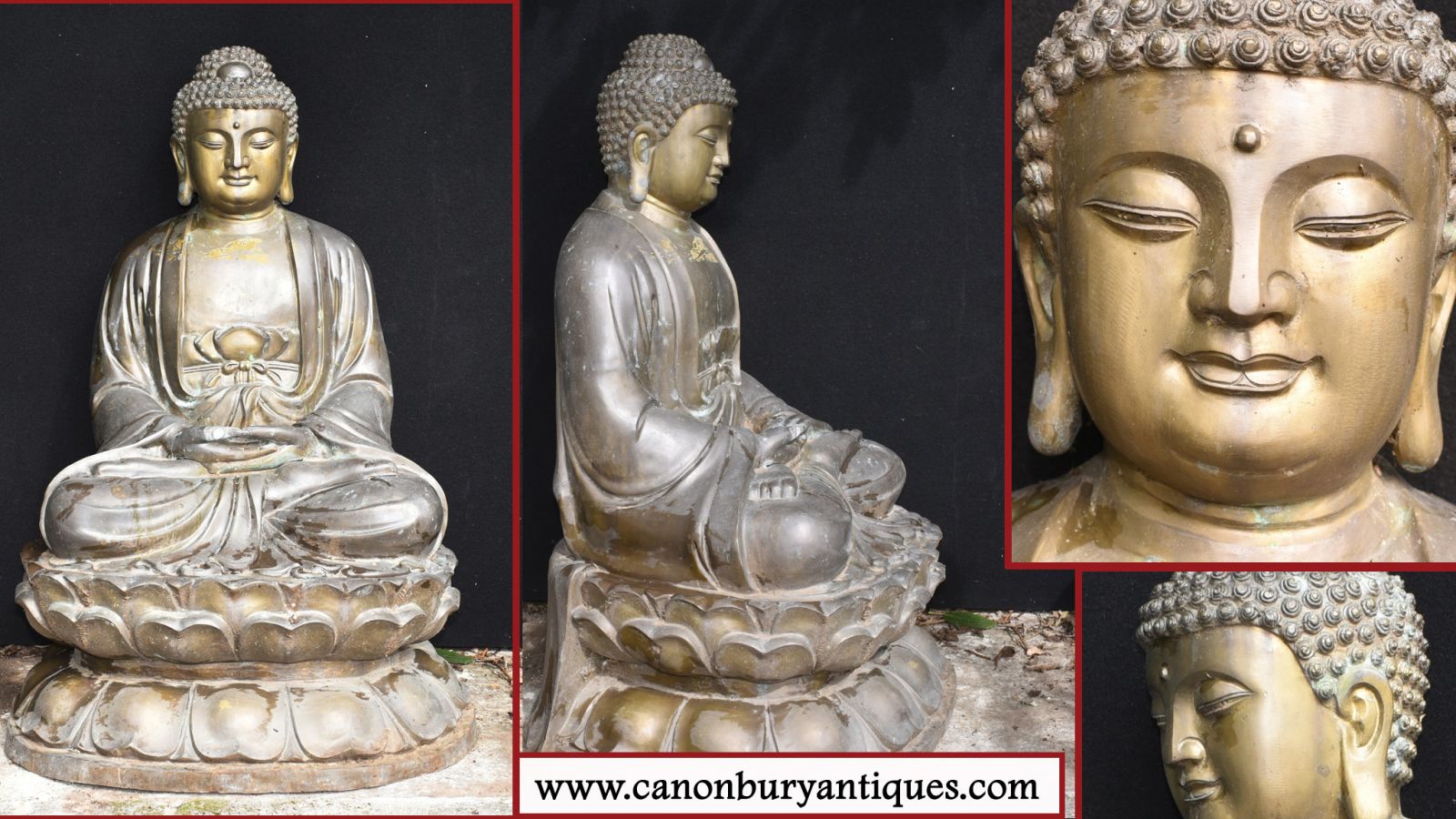 Bronze buddha in meditation pose