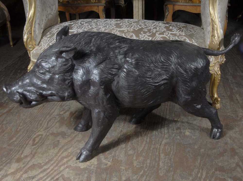 Bronze Hog Statue - Lifesize Celtic Bronze Boar Casting