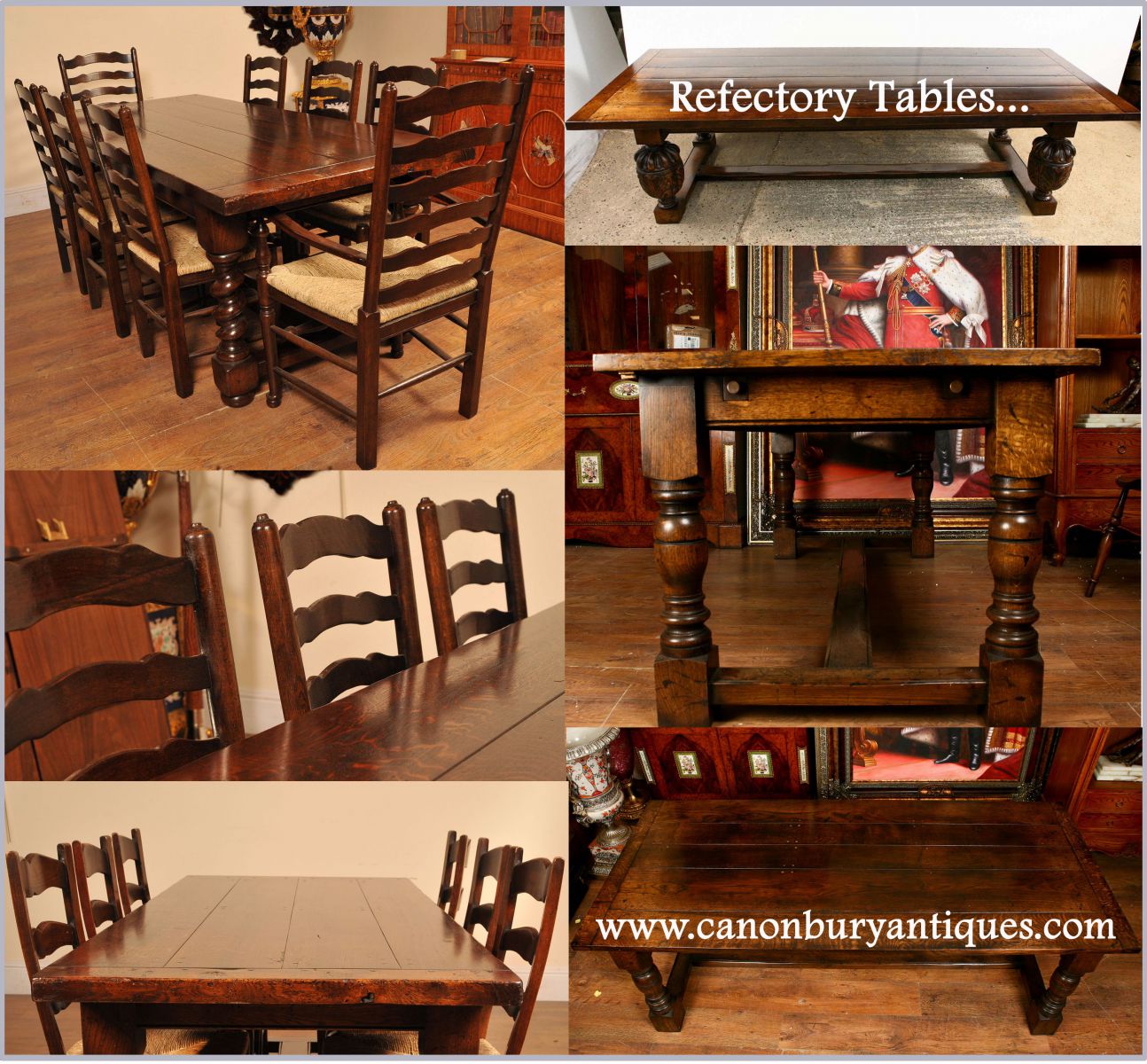 This set look superb around the refectory table with barley twist legs