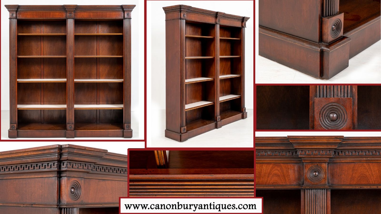 Antique Regency bookcase in mahogany