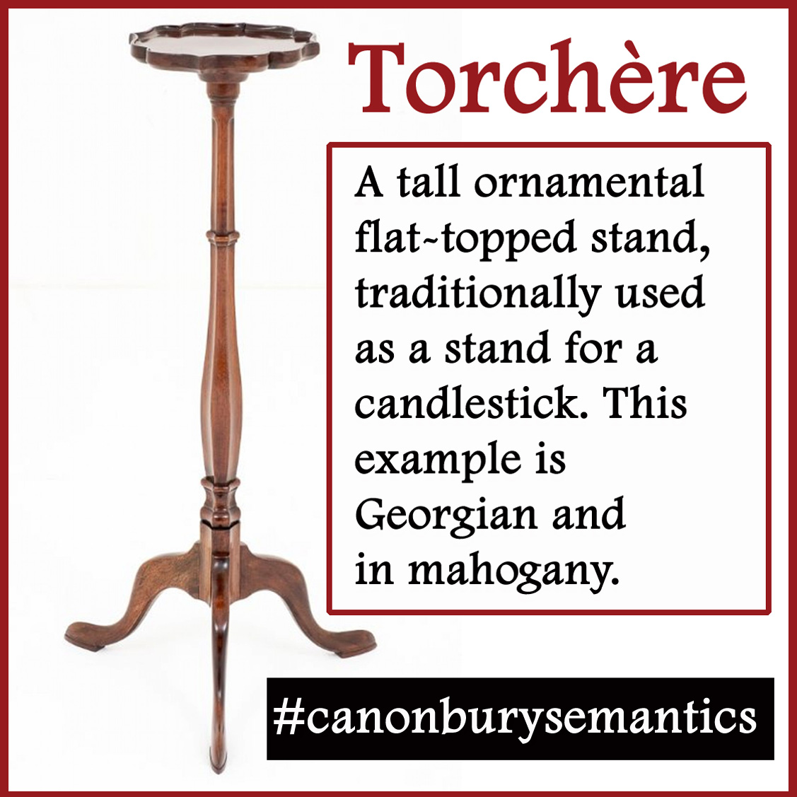 At Canonbury Antiques we carry a range of torchere stands. 