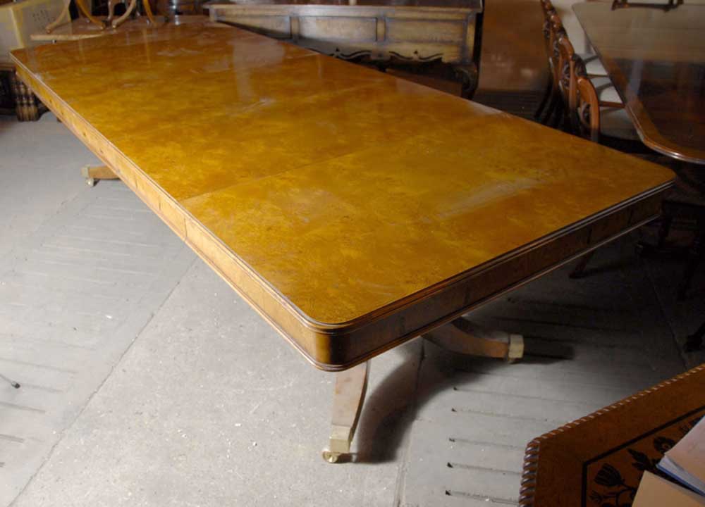 10 ft English Georgian Split Base Pedestal Dining Table