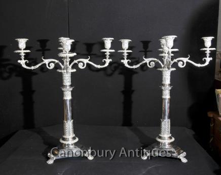 Antique Silver Plated Church Candlestick for sale at Pamono