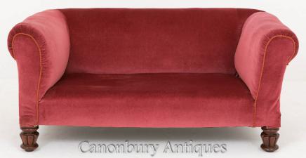 Victorian Drop End Chesterfield Settee Sofa
