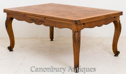 Antique French Farmhouse Oak Dining Table 1890