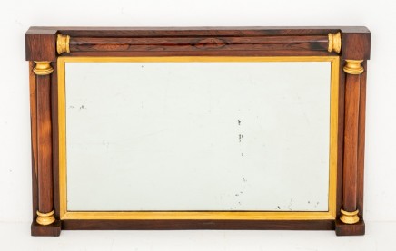 Antique Mantle Mirror - Rosewood and Gilt