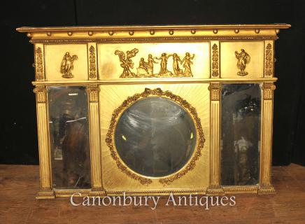 Regency Gilt Mantle Mirror - Antique English Mirrors 1815