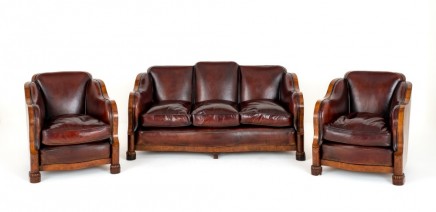Art Deco Cloud Suite Club Chairs Couch Period 1930