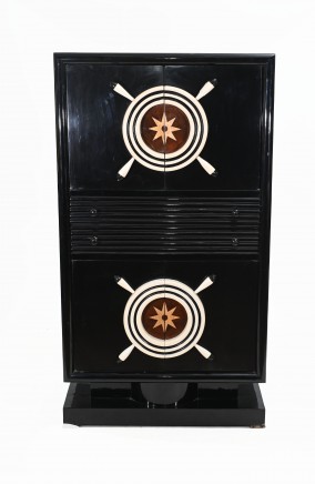 Art Deco Drinks Cabinet Lacquer Cocktail Chest Nautical