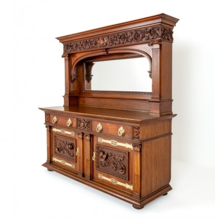 Arts and Crafts Cabinet Server Oak 1890 Buffet