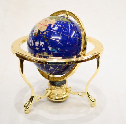 Brass Stone World Globe Compass