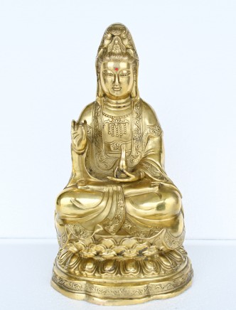 Bronze Nepalese Buddha Statue Meditation Buddhism