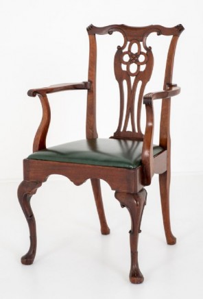 Chippendale Arm Chair Mahogany Carver Ball and Claw