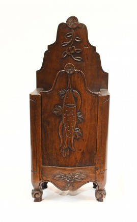 French Antique Farine Holder Box Kitchen Treen Ware