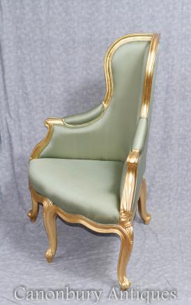 French Empire Gilt Corner Chair 