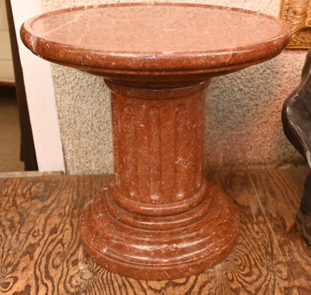 French Marble Pedestal Stand Table