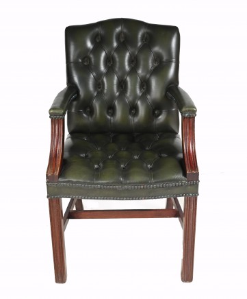 Gainsborough Arm Chair - Deep Button Leather Desk Seat Office