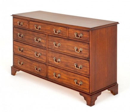 Georgian Chest Drawers Mahogany Double Commode
