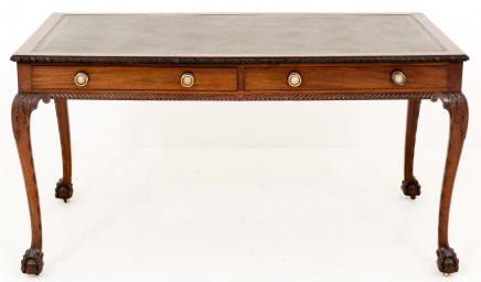 Mahogany Chippendale Writing Table Desk Ball and Claw Feet