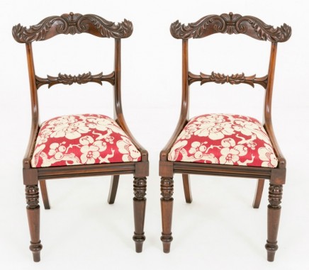 Pair Antique Regency Arm Chairs in Rosewood Dining Chair