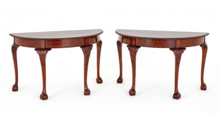 Pair Chippendale Console Tables Ball and Claw