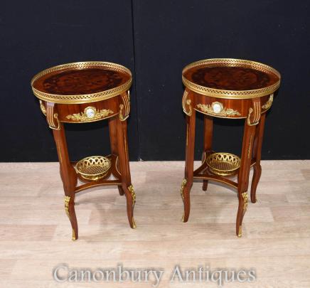 Pair French Empire Side Table Planter Jardinieres