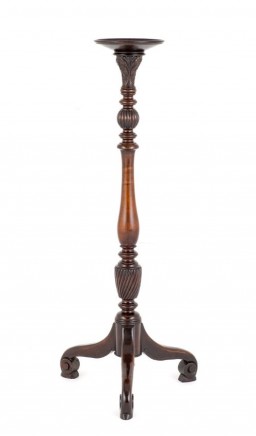 Regency Torchiere Mahogany Column Stand 1880