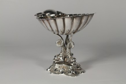 Silver Plate Centrepiece Oyster Serpent Dish 1860