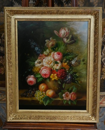 Victorian Floral Still Life Oil Painting Flower Spray