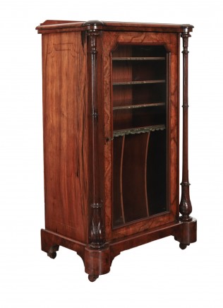 Victorian Music Cabinet Walnut Antique 1890