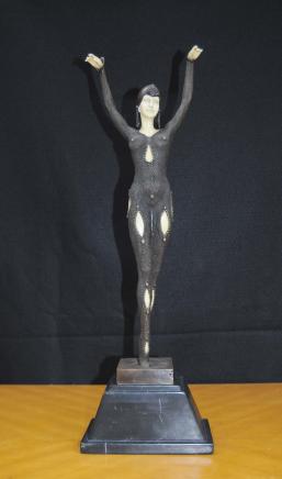 Art Deco Bronze Chiparus Starfish Dancer Figurine French 1920s