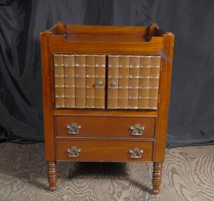 English Victorian Side Table Bookcase Cabinet