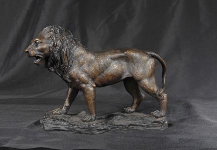 French Bronze Lion Statue Lions Cubs Cats