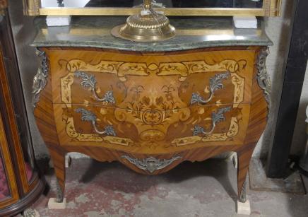 French Empire Bombe Chest Commode Drawers