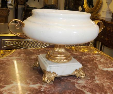 French Empire Marble Ormolu Urn Centrepiece Bowl Comport