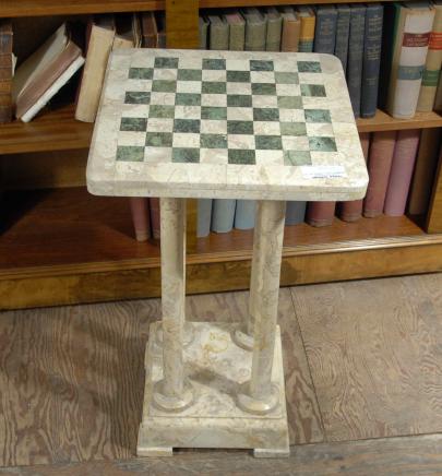 Italian Marble Chess Games Side Table Tables