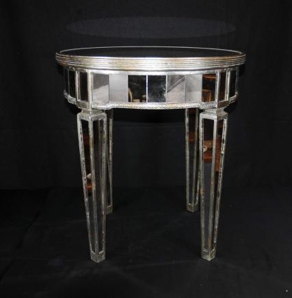 Mirrored Side Table Art Deco Cocktail Table Mirror Furniture