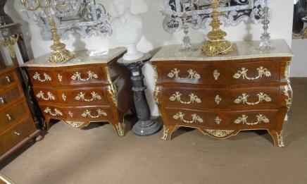 Pair French Empire Chest Drawers Commodes