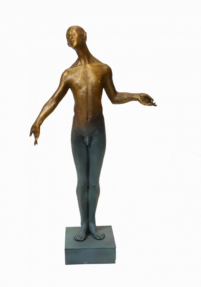 抽象艺术雕像青铜男性裸体裸体雕像