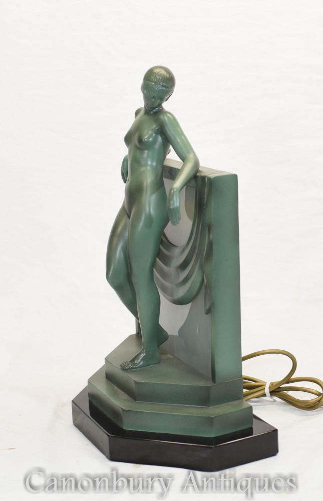 Antique Art Deco Lady Lamp by Fayral Figurine