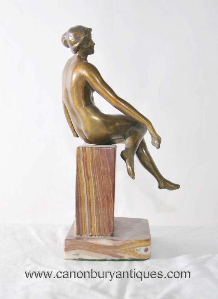 Collector Edition Nude Male bronze Sculpture on marble base