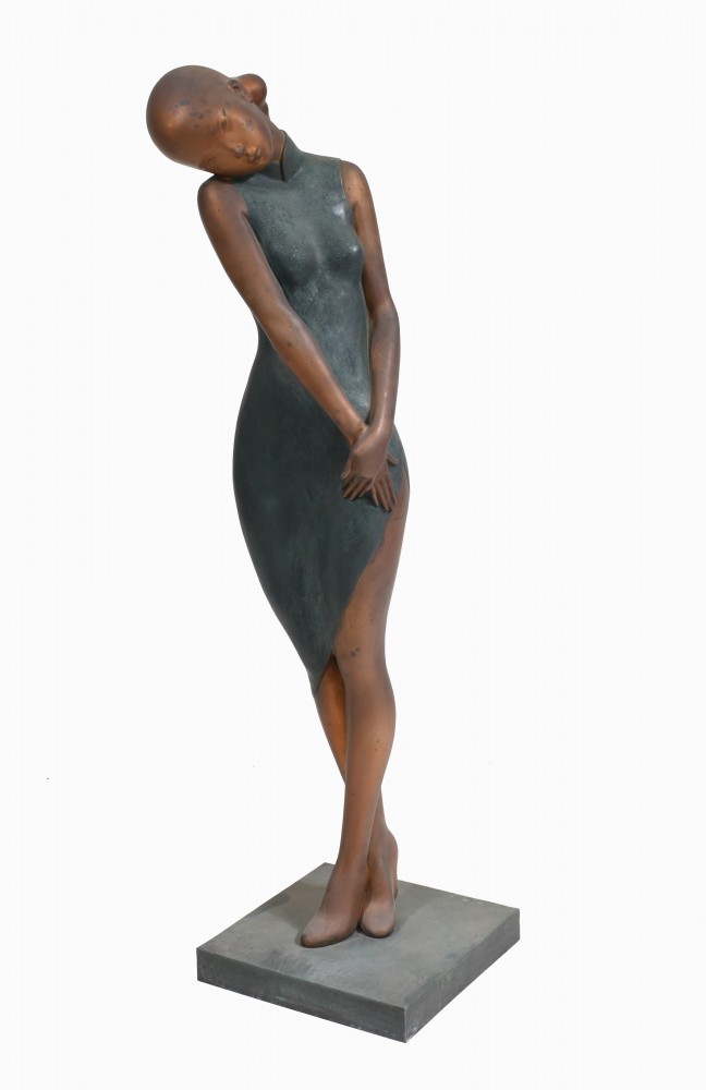 新艺术运动青铜雕像女性雕像