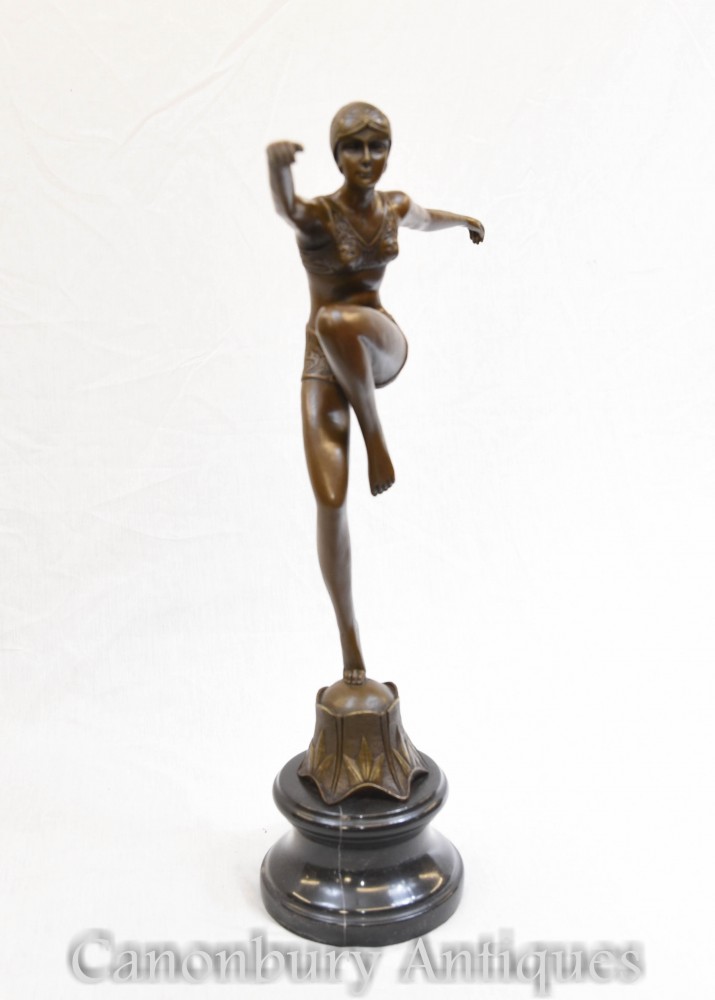 Chiparus Art Deco Bronze Phoenician Dancer Statue
