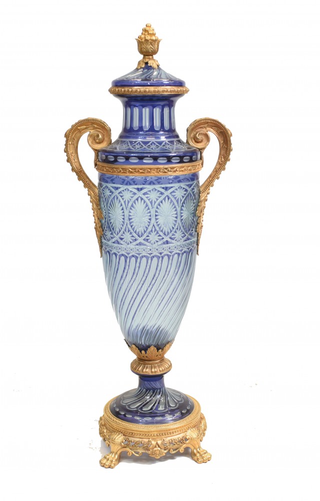 Empire 玻璃切割玻璃瓮 Amphora 花瓶