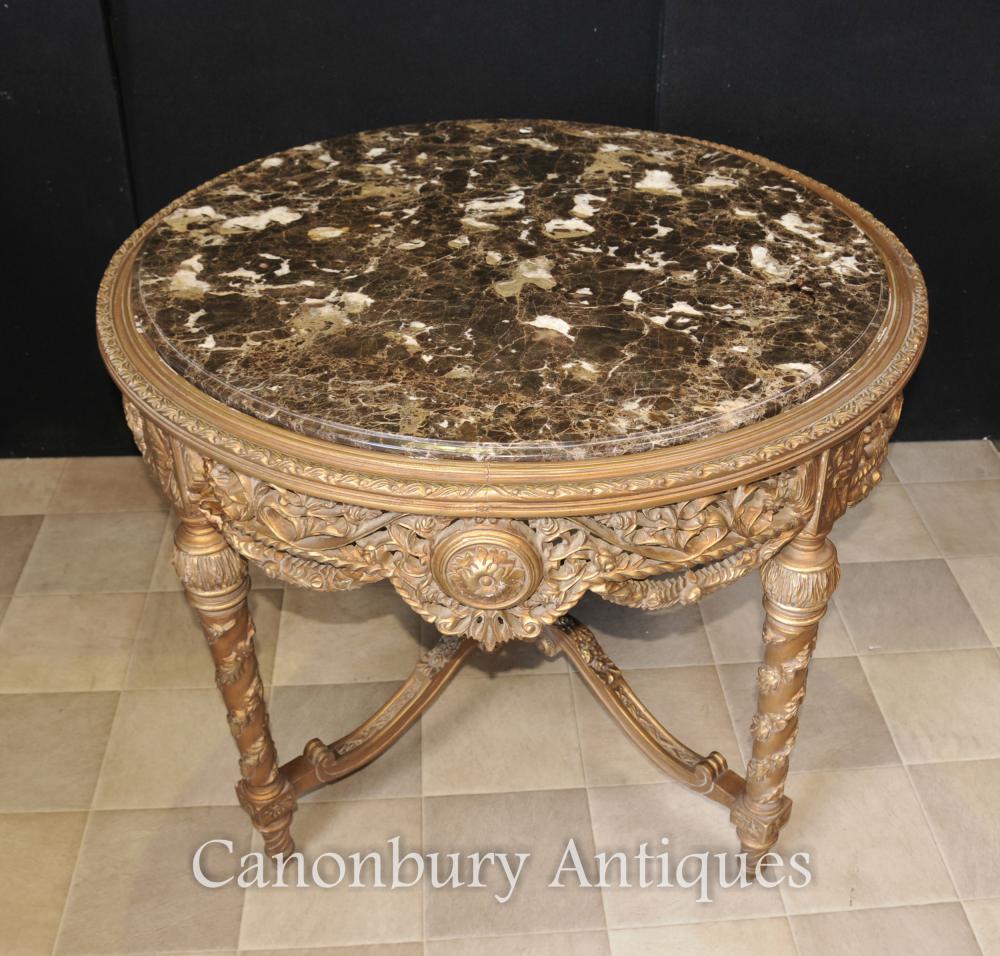 French Empire Gilt Carved Centre Table Center Dining Tables